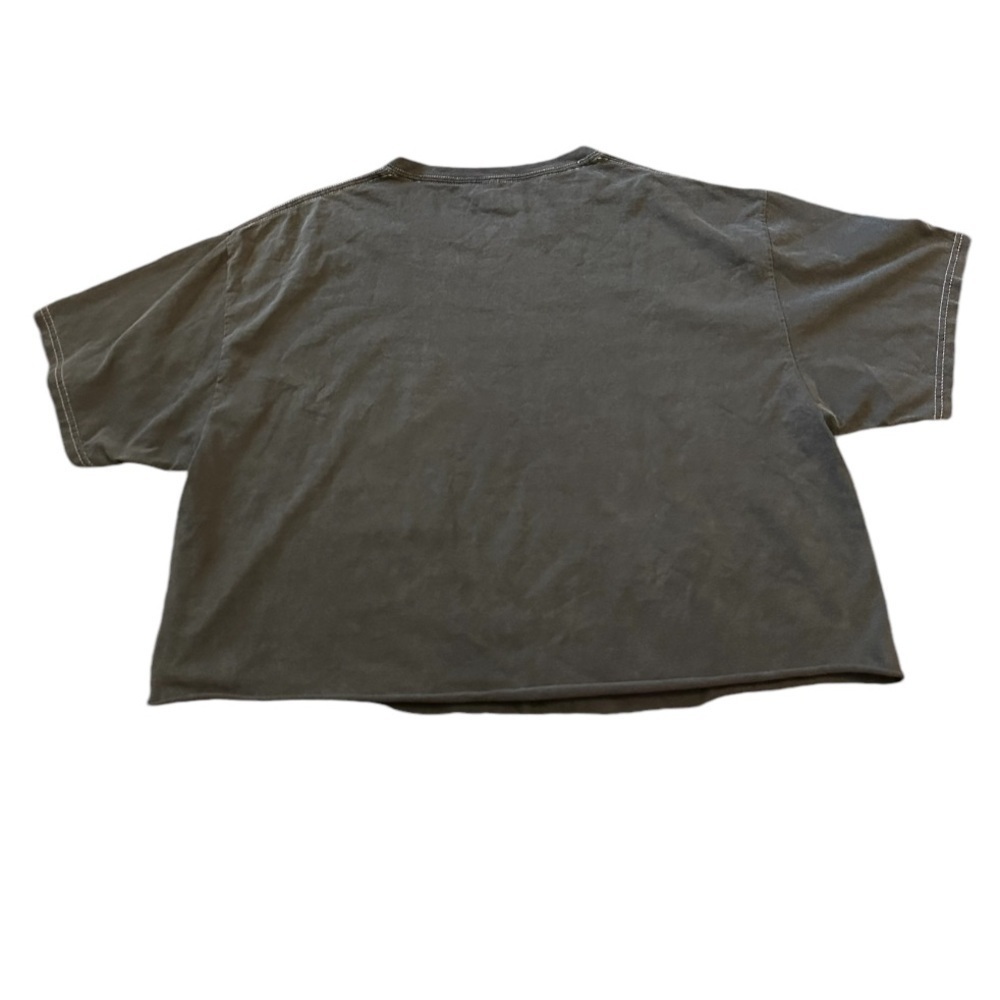 AC/DC Blow Up Your Video Graphic Tee Cropped Rolled Hem Retro Gray Size M/L - Picture 4 of 12